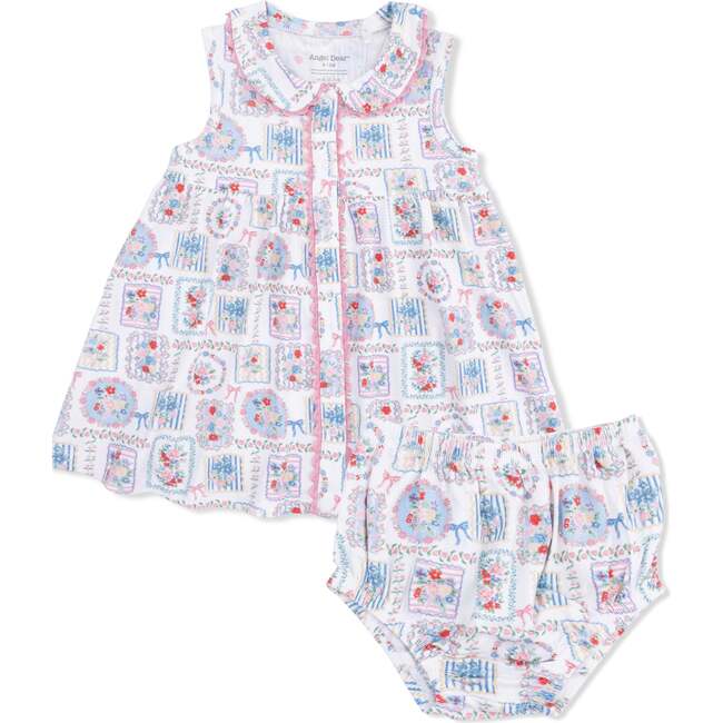 Jill Dress Sleeveless with Bloomer, Julep's Floral Patchwork