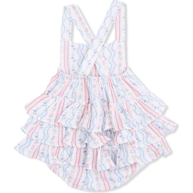 Ruffle Sunsuit, Tulip Stripe - Rompers - 3
