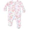 2 Way Ruffle Back Zipper Footie, Cute Little Roses - Footie Pajamas - 1 - thumbnail