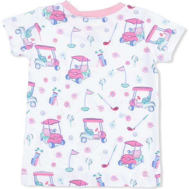 Loungewear Short Set, Golf Carts and Flowers