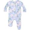 2 Way Ruffle Back Zipper Footie, Hydrangeas - Footie Pajamas - 1 - thumbnail