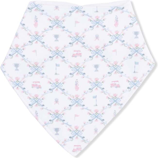 Bandana Bib, Golf Trellis Pink
