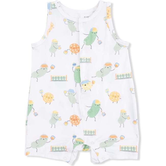 Sleeveless Shortie Romper, Pickles Playing Pickleball