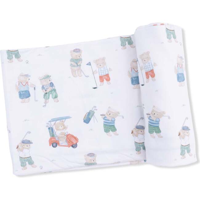 Swaddle Blanket, Golfing Teddy Bears