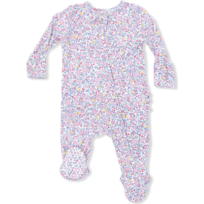 2 Way Ruffle Back Zipper Footie, Elizabeth's Garden