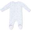 2 Way Zipper Footie, Golf Trellis Blue - Footie Pajamas - 2