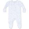 2 Way Zipper Footie, Golf Trellis Blue - Footie Pajamas - 3