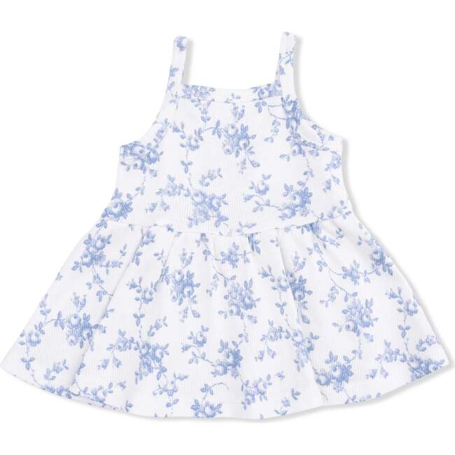 Peplum Tank and Bike Short, Baby Blue Vines Floral