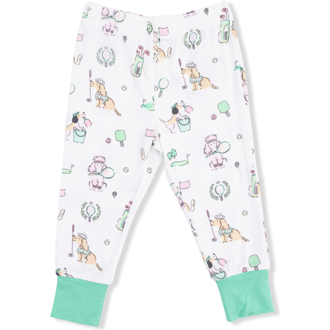 Short Sleeve Loungewear Set, Country Club Dogs Pink