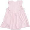 Ruffle Bodysuit Dress, Solid Veiled Pink - Dresses - 2 - thumbnail