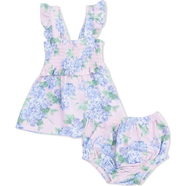 Smocked Top with Bloomer, Hydrangeas