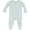 2 Way Zipper Footie, Solid Cameo Green - Footie Pajamas - 2