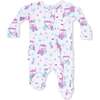2 Way Ruffle Back Zipper Footie, Golf Carts and Flowers - Footie Pajamas - 1 - thumbnail
