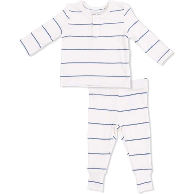 Long Sleeve Henley and Pant, Vintage Stripe