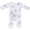 2 Way Ruffle Back Zipper Footie, Golf Carts and Flowers - Footie Pajamas - 2