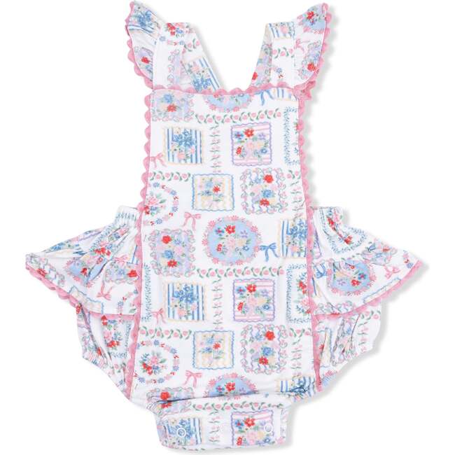 Ric Rac Ruffle Sunsuit, Julep's Floral Patchwork