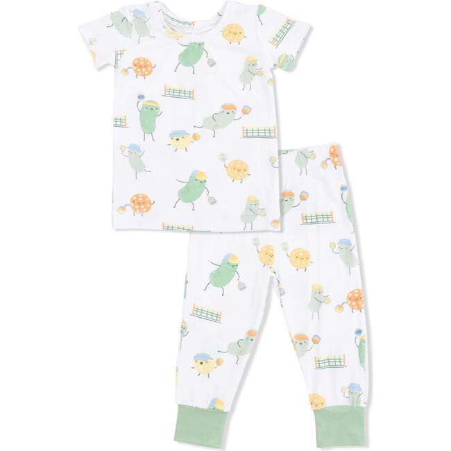 Short Sleeve Loungewear Set, Pickles Playing Pickleball