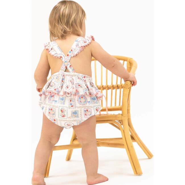 Ric Rac Ruffle Sunsuit, Julep's Floral Patchwork