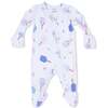 2 Way Zipper Footie, Floral Pickleball - Footie Pajamas - 2