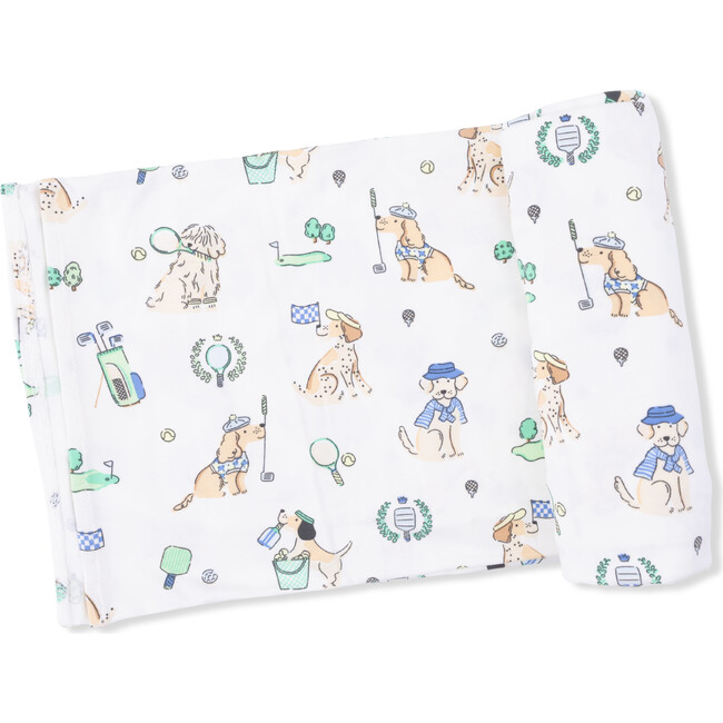 Swaddle Blanket, Country Club Dogs Neutral