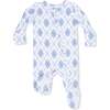 2 Way Zipper Footie, Blue Argyle - Footie Pajamas - 1 - thumbnail