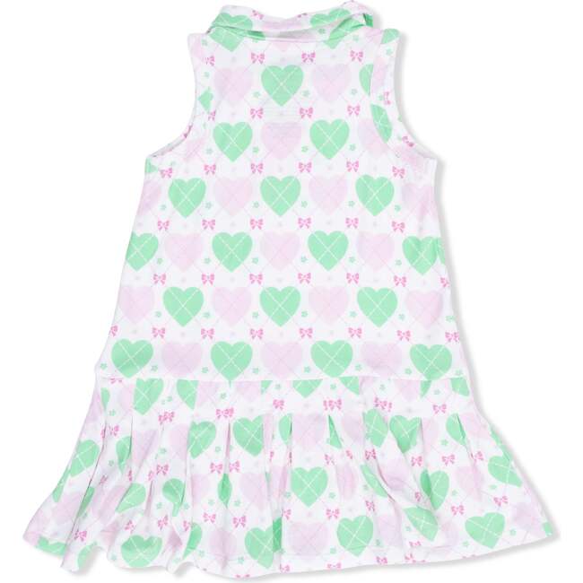 Polo Tennis Dress with Cartwheel Short, Heart Argyle - Dresses - 3