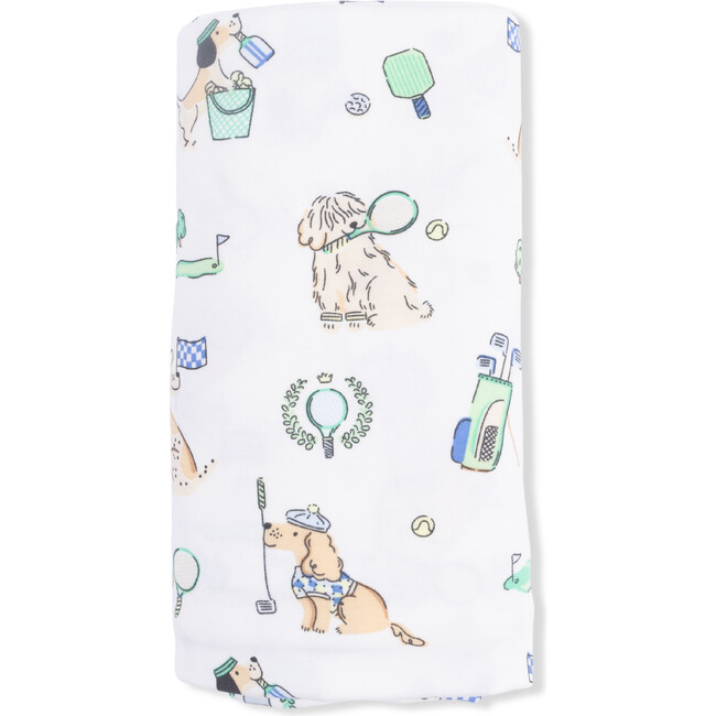 Swaddle Blanket, Country Club Dogs Neutral