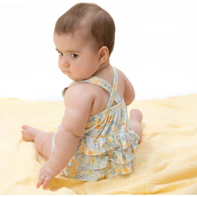 Ruffle Sunsuit, Georgia Floral - Rompers - 3
