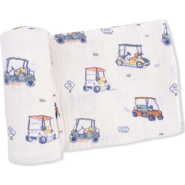 Swaddle Blanket, Zooming Golf Carts