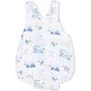 Retro Sunsuit, Baby Golf Carts Blue - Rompers - 1 - thumbnail