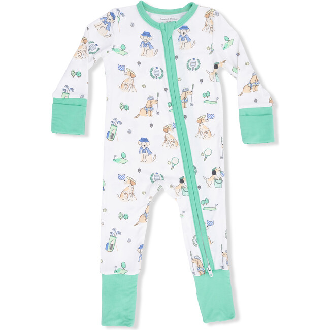 Convertible Romper, Country Club Dogs Neutral