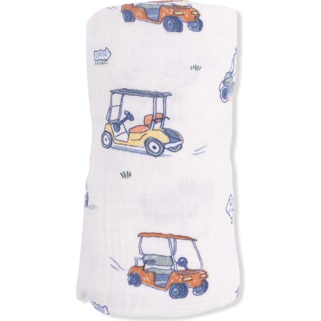 Swaddle Blanket, Zooming Golf Carts