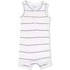 Henley Shortie Romper, Vintage Stripe - Rompers - 1 - thumbnail