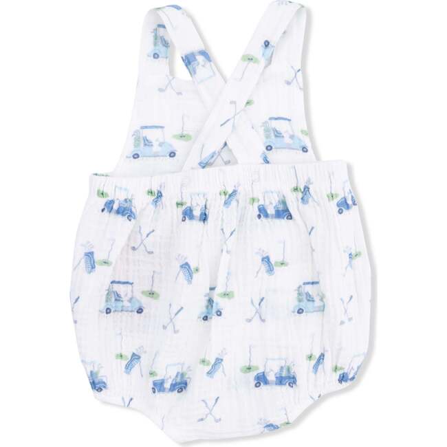 Retro Sunsuit, Baby Golf Carts Blue