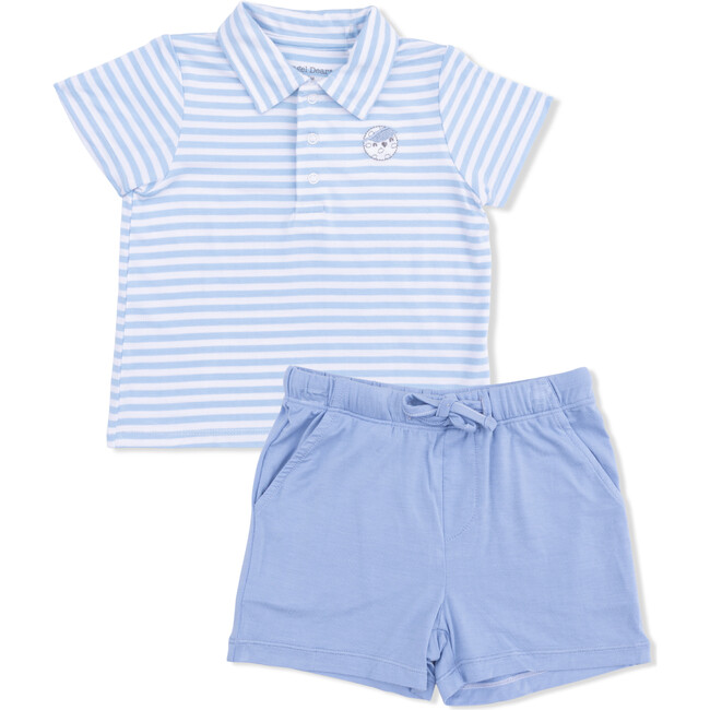 Polo with Casual Short, Striped Golf