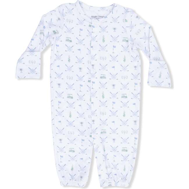 Convertible Gown, Golf Trellis Blue