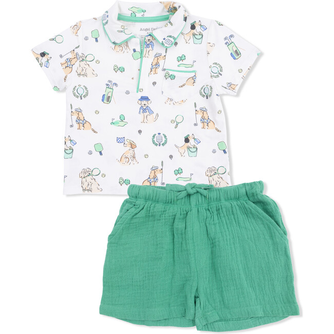 Polo with Casual Short, Country Club Dogs Neutral