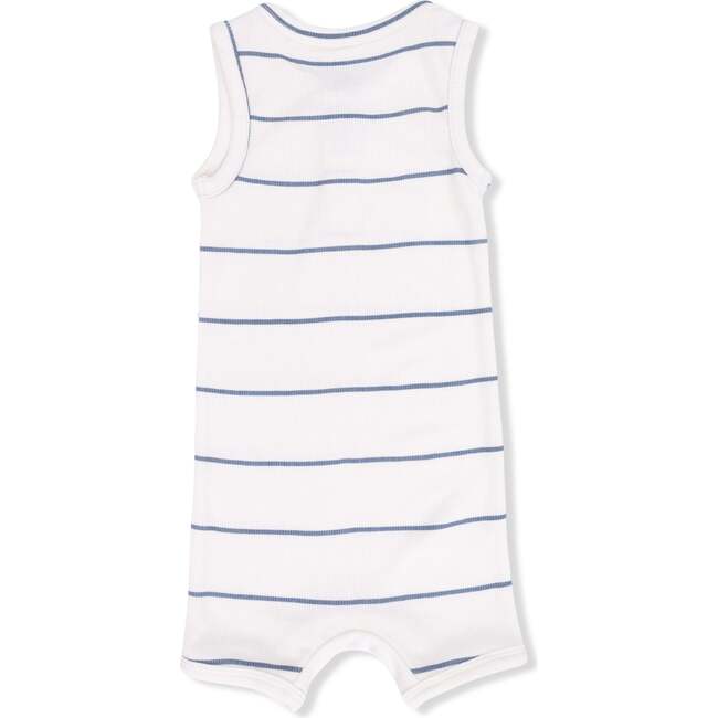 Henley Shortie Romper, Vintage Stripe