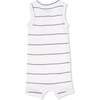 Henley Shortie Romper, Vintage Stripe - Rompers - 2