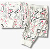 Men's Jogger Pajama Set, White Love - Pajamas - 1 - thumbnail