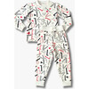 Baby PJ Set, White Love - Pajamas - 1 - thumbnail