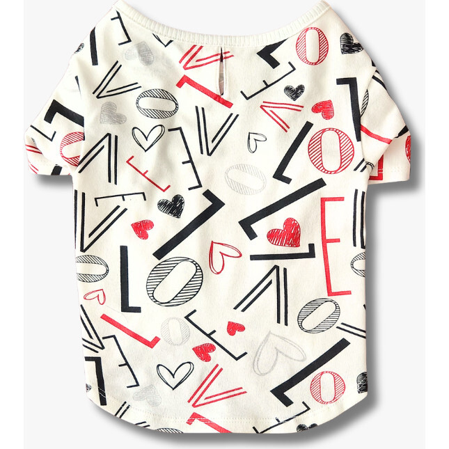 Pet T-Shirt, White Love