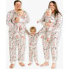 Men's Jogger Pajama Set, White Love - Pajamas - 3 - thumbnail