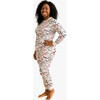 Women's Jogger Pajama Set, White Love - Pajamas - 2
