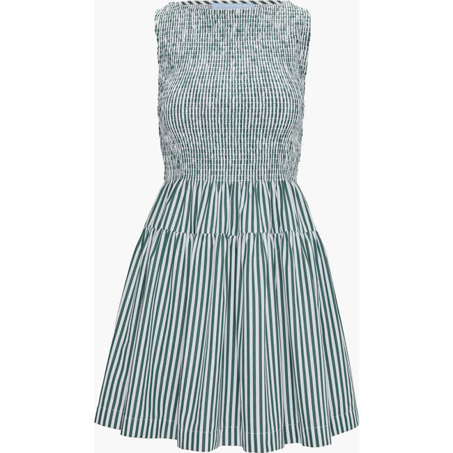 The Cosima Mini Nap Dress, Green Stripe