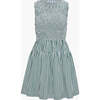 The Cosima Mini Nap Dress, Green Stripe - Dresses - 1 - thumbnail