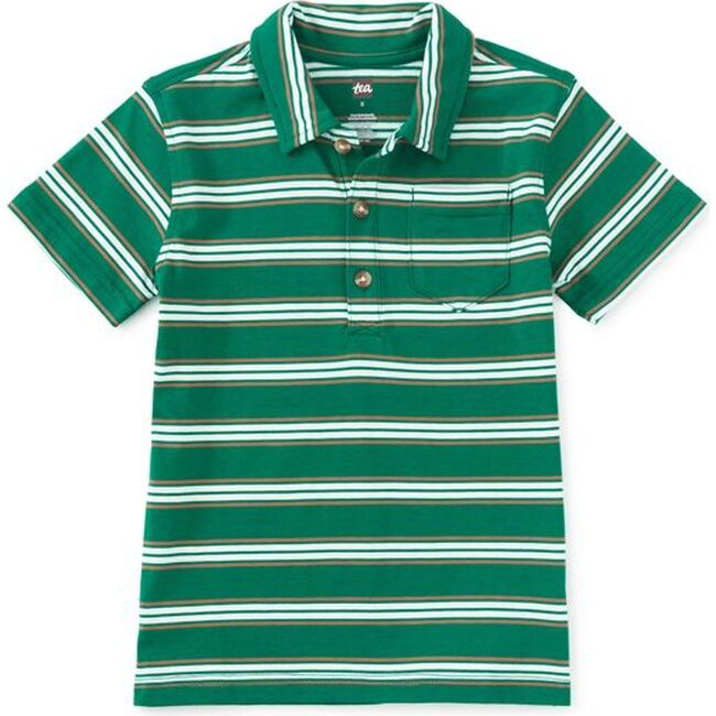 Striped Polo, VIRIDIAN