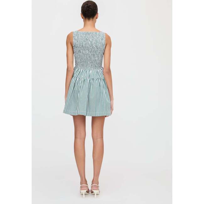 The Cosima Mini Nap Dress, Green Stripe - Dresses - 4