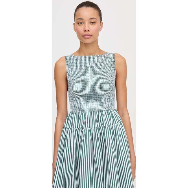 The Cosima Mini Nap Dress, Green Stripe - Dresses - 5