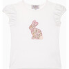 Nanzanin Bunny Jersey Top White/Pink Nazanin - T-Shirts - 1 - thumbnail